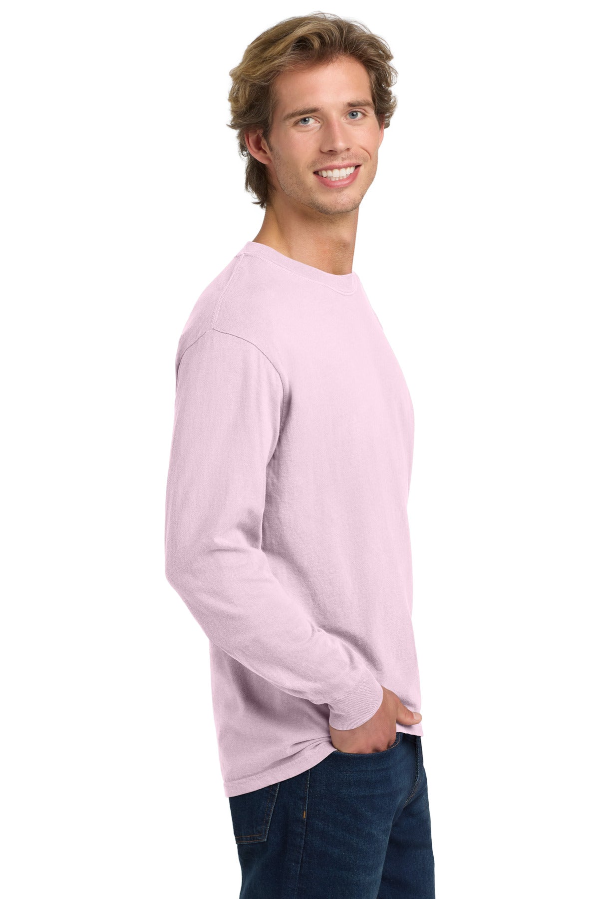 COMFORT COLORS Heavyweight Ring Spun Long Sleeve Tee. 6014 - Blossom - side