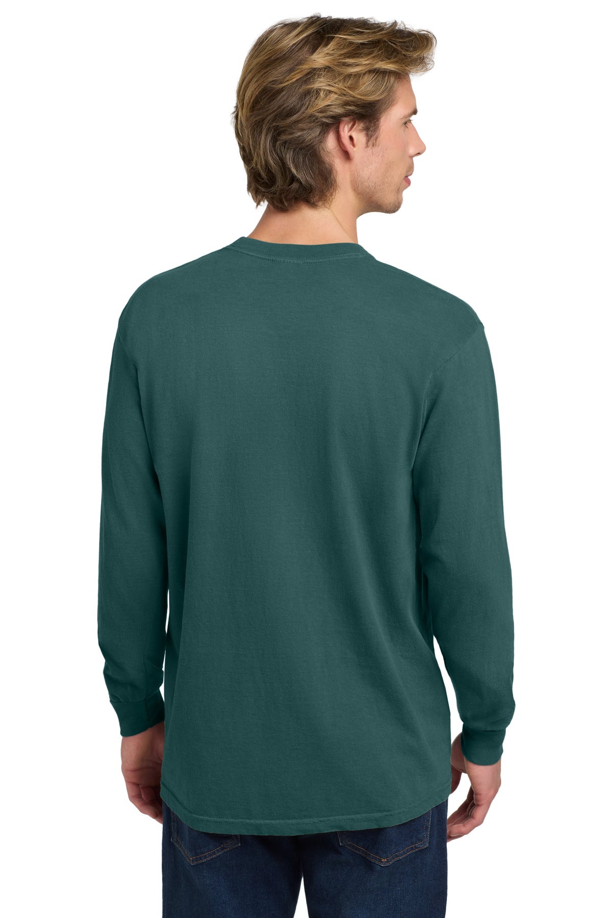 COMFORT COLORS Heavyweight Ring Spun Long Sleeve Tee. 6014 - Blue Spruce - back