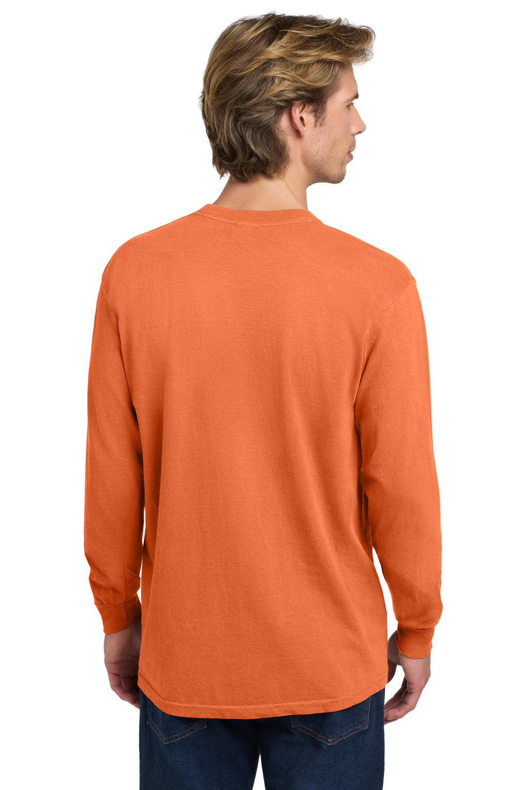 COMFORT COLORS Heavyweight Ring Spun Long Sleeve Tee. 6014 - Burnt Orange - back
