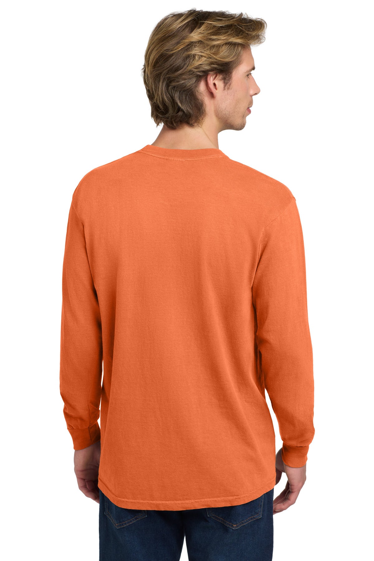 COMFORT COLORS Heavyweight Ring Spun Long Sleeve Tee. 6014 - Burnt Orange - back