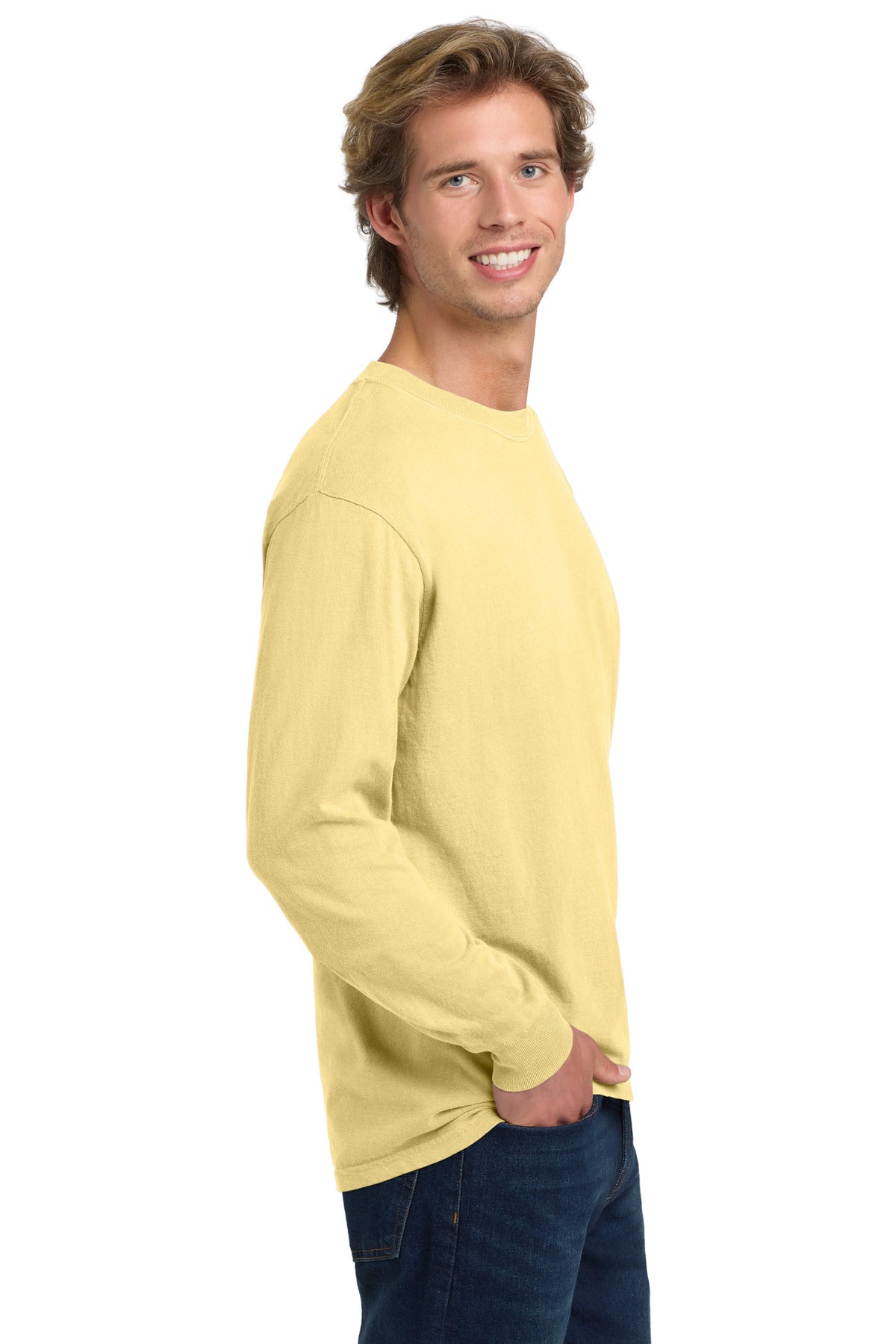 COMFORT COLORS Heavyweight Ring Spun Long Sleeve Tee. 6014 - Butter - side
