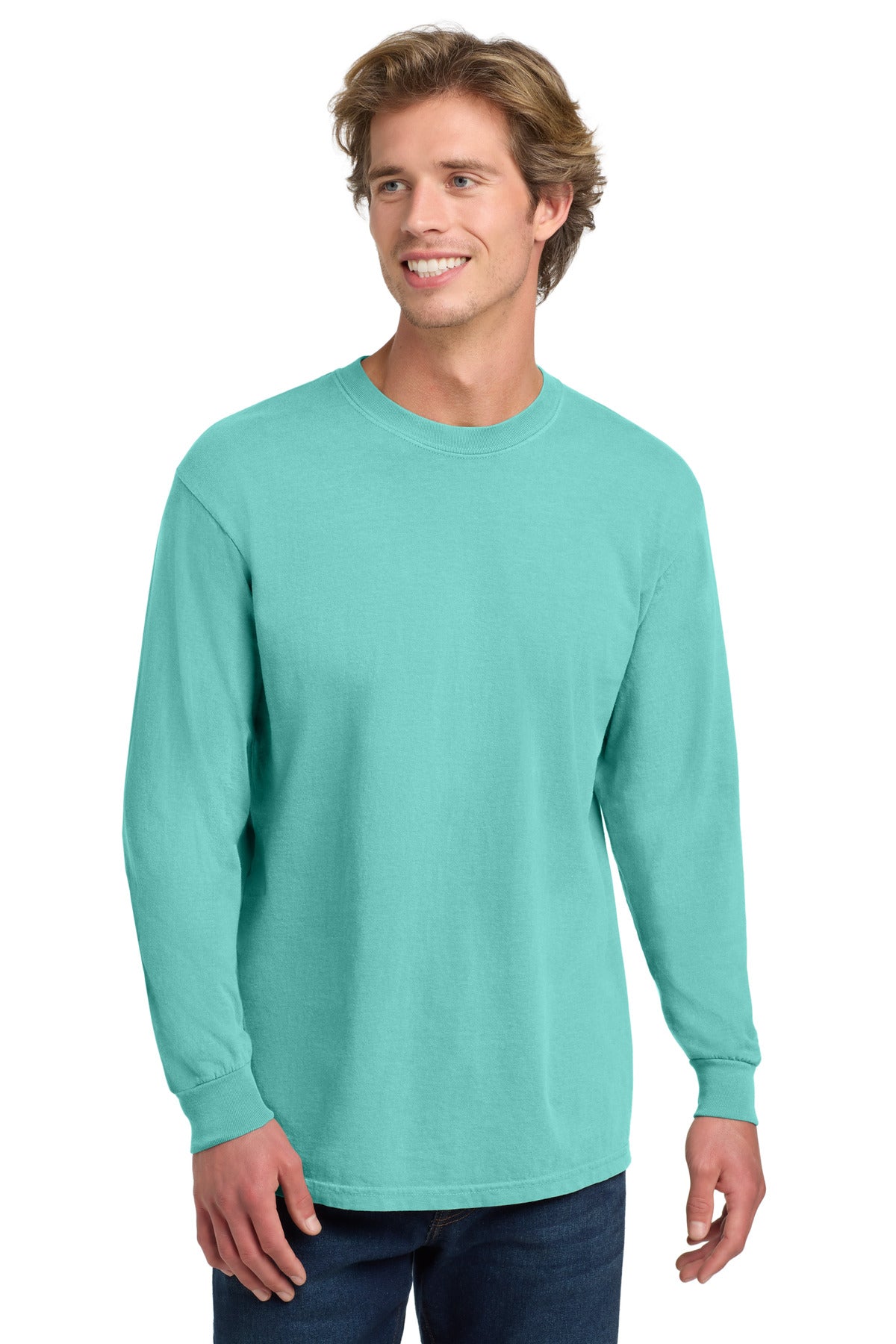 COMFORT COLORS Heavyweight Ring Spun Long Sleeve Tee. 6014 - Chalky Mint - front