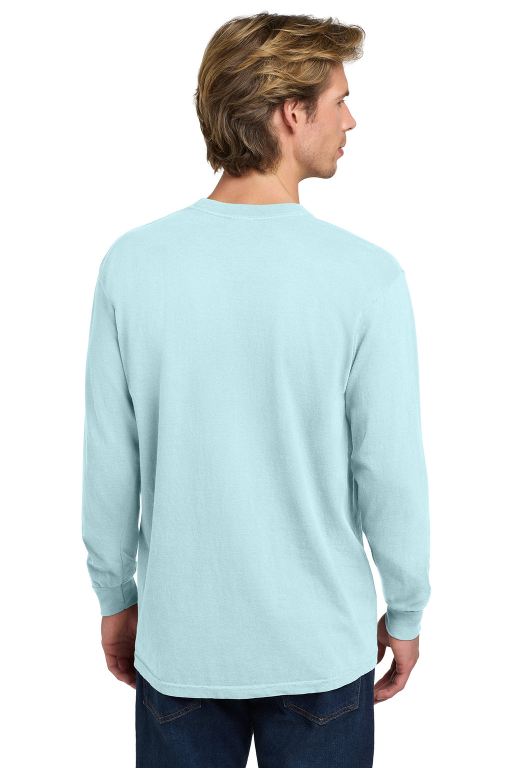 COMFORT COLORS Heavyweight Ring Spun Long Sleeve Tee. 6014 - Chambray - back