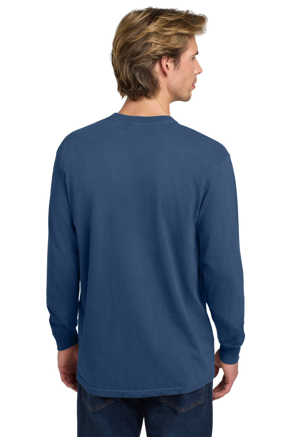 COMFORT COLORS Heavyweight Ring Spun Long Sleeve Tee. 6014 - China Blue - back