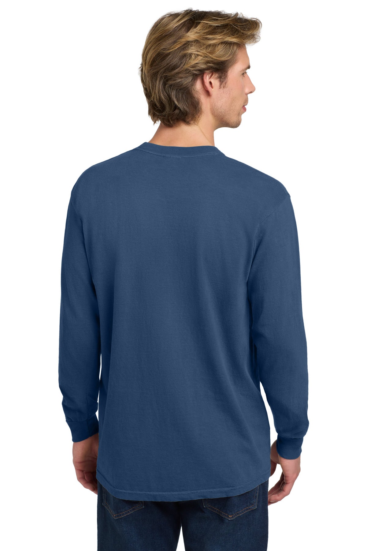 COMFORT COLORS Heavyweight Ring Spun Long Sleeve Tee. 6014 - China Blue - back