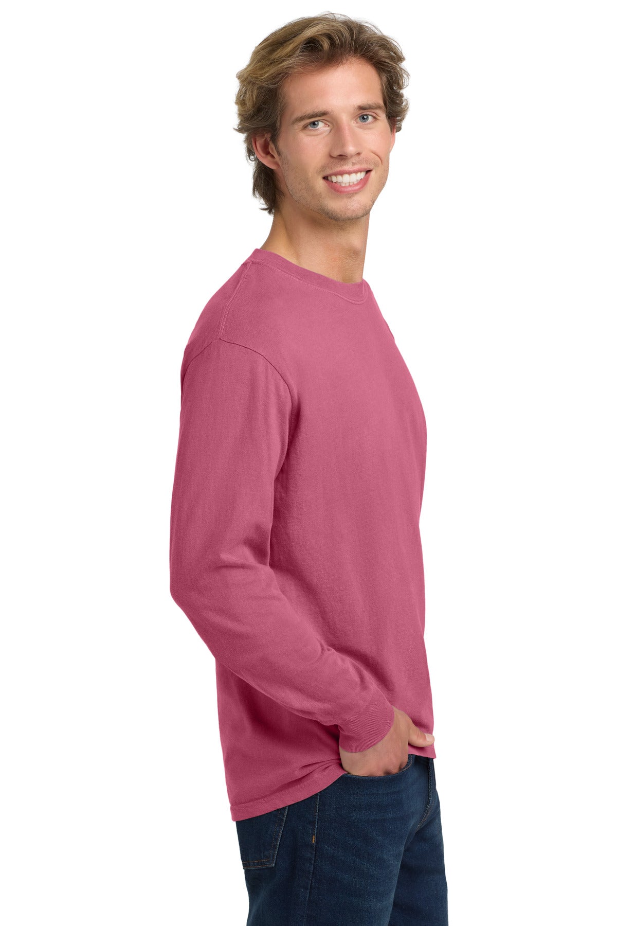 COMFORT COLORS Heavyweight Ring Spun Long Sleeve Tee. 6014 - Crunchberry - side
