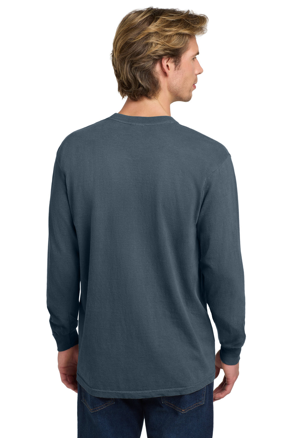 COMFORT COLORS Heavyweight Ring Spun Long Sleeve Tee. 6014 - Denim - back
