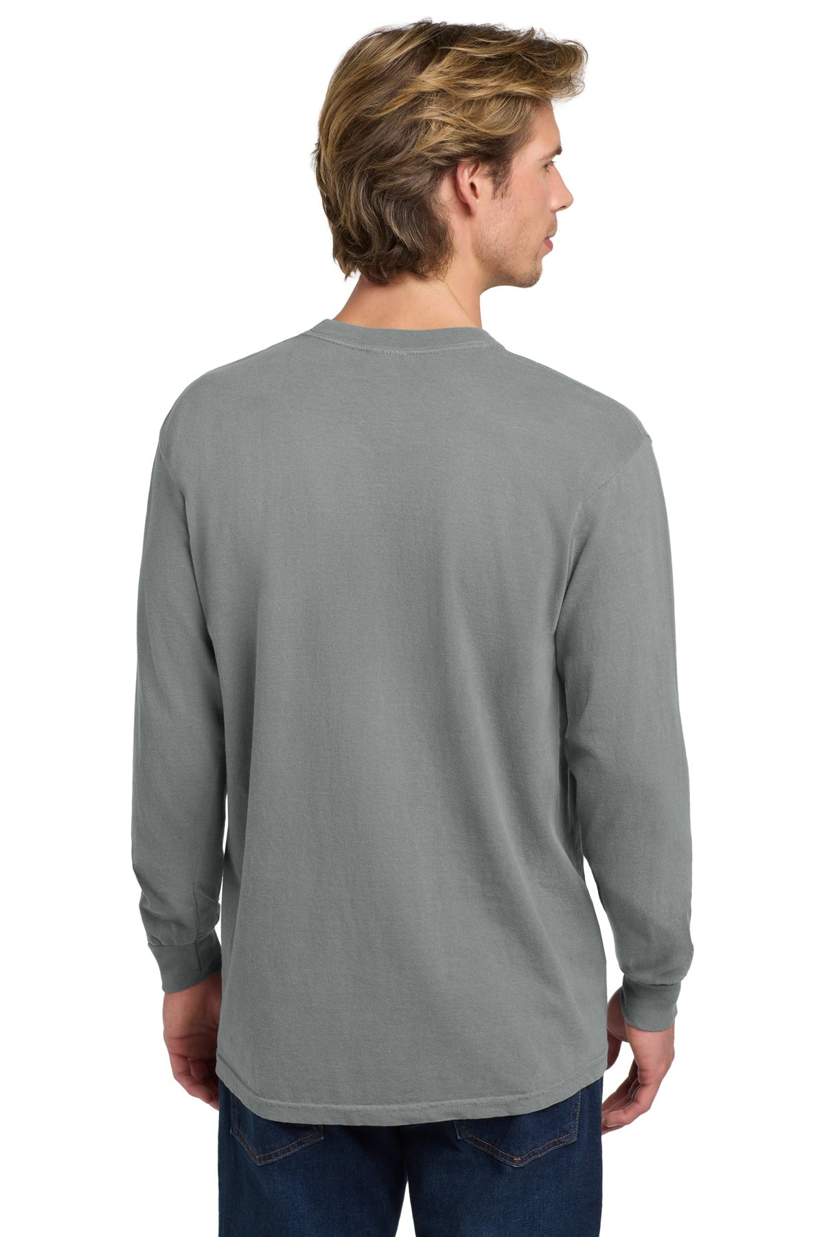 COMFORT COLORS Heavyweight Ring Spun Long Sleeve Tee. 6014 - Granite - back