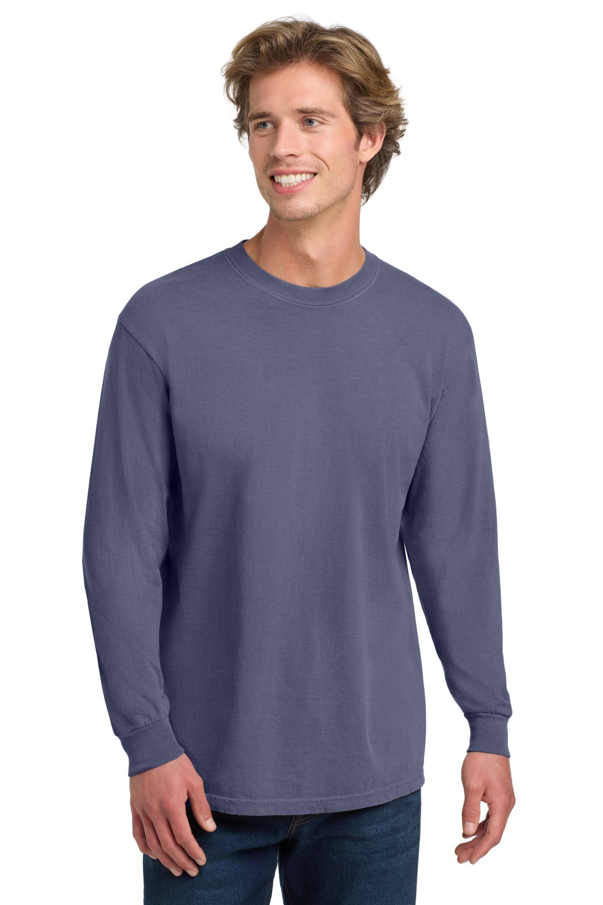 COMFORT COLORS Heavyweight Ring Spun Long Sleeve Tee. 6014 - Grape - front