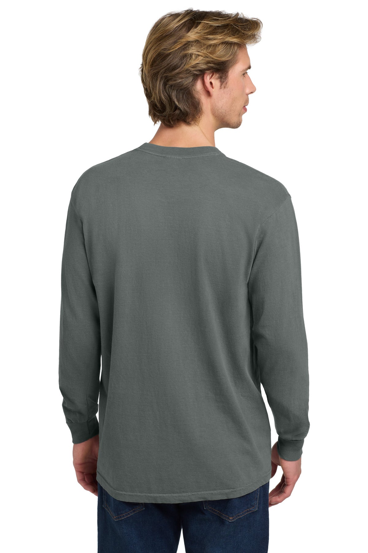 COMFORT COLORS Heavyweight Ring Spun Long Sleeve Tee. 6014 - Grey - back