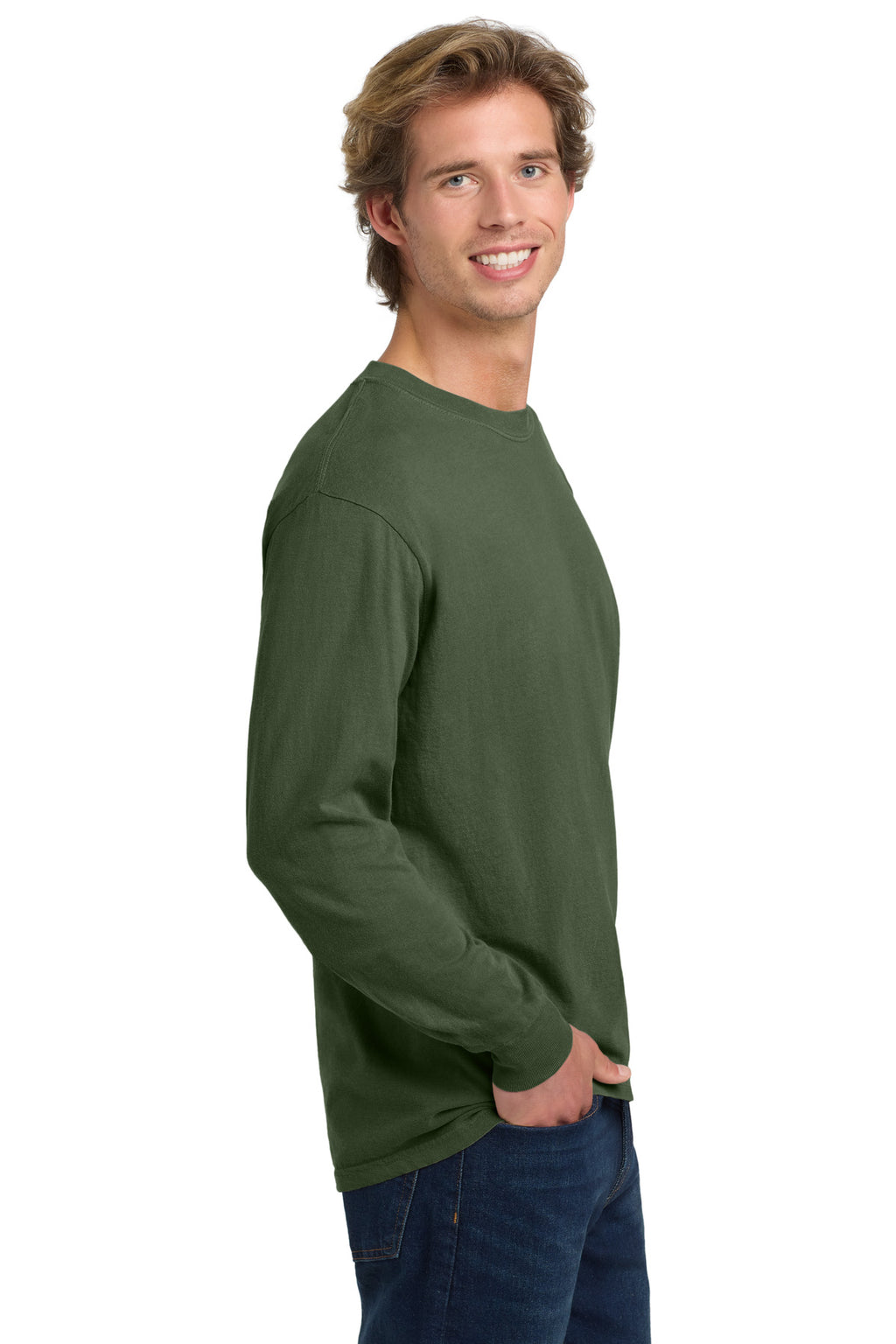 COMFORT COLORS Heavyweight Ring Spun Long Sleeve Tee. 6014 - Hemp - side