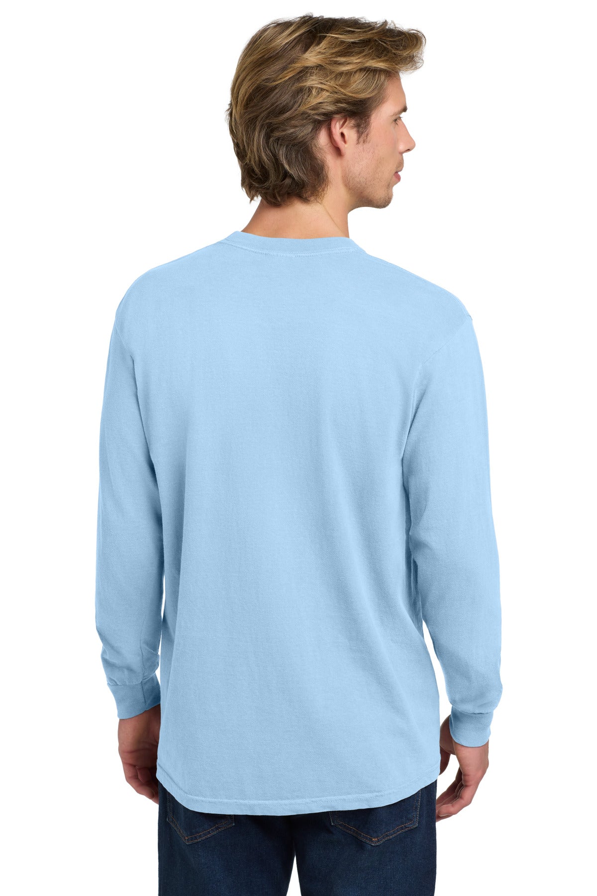 COMFORT COLORS Heavyweight Ring Spun Long Sleeve Tee. 6014 - Hydrangea - back