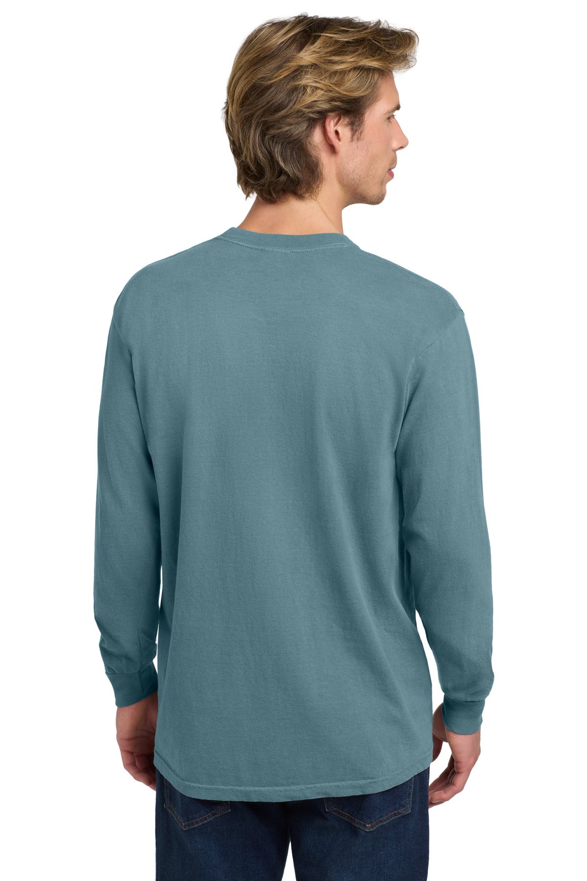 COMFORT COLORS Heavyweight Ring Spun Long Sleeve Tee. 6014 - Ice Blue - back