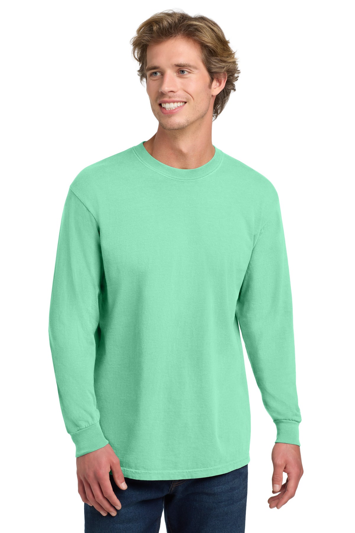 COMFORT COLORS Heavyweight Ring Spun Long Sleeve Tee. 6014 - Island Reef - front