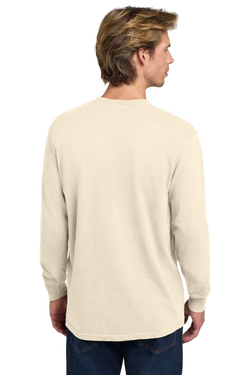 COMFORT COLORS Heavyweight Ring Spun Long Sleeve Tee. 6014 - Ivory - back