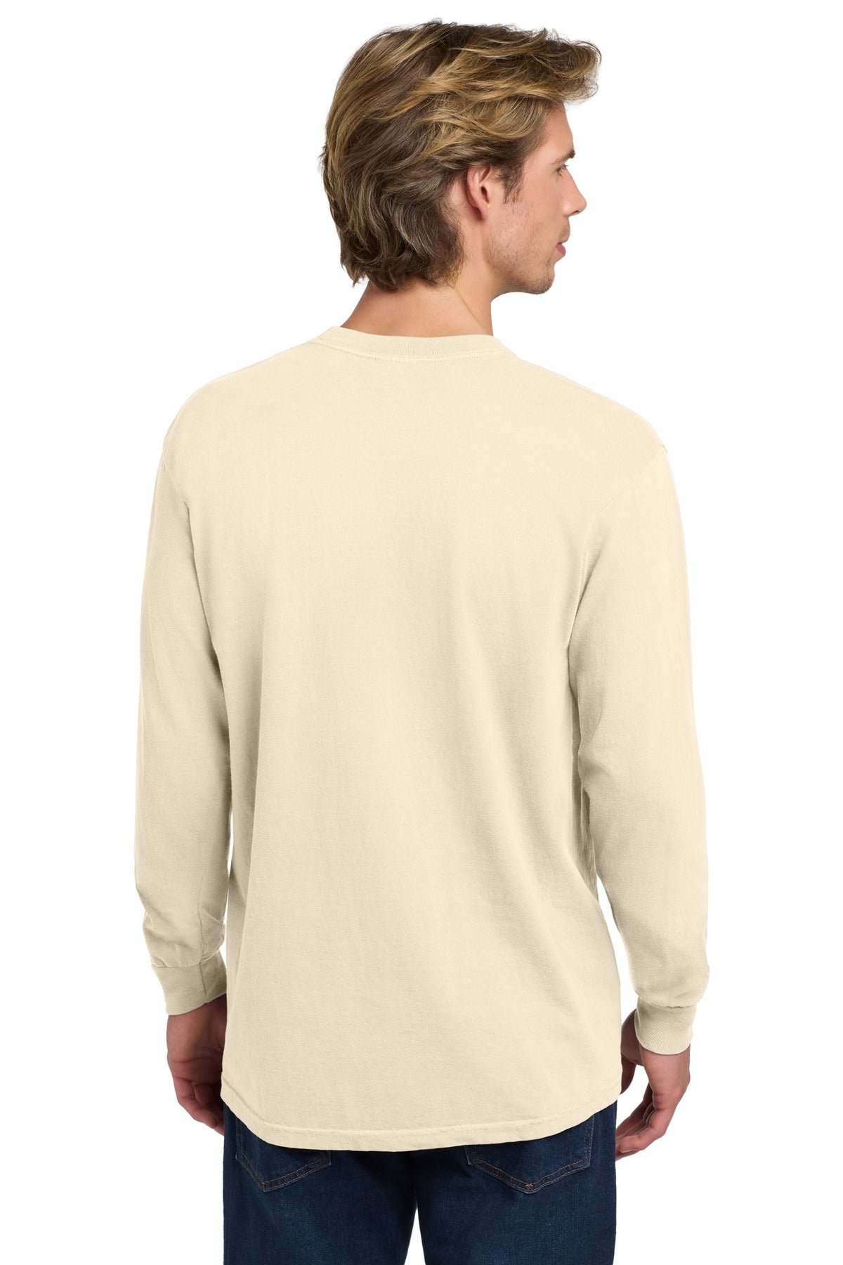 COMFORT COLORS Heavyweight Ring Spun Long Sleeve Tee. 6014 - Ivory - back
