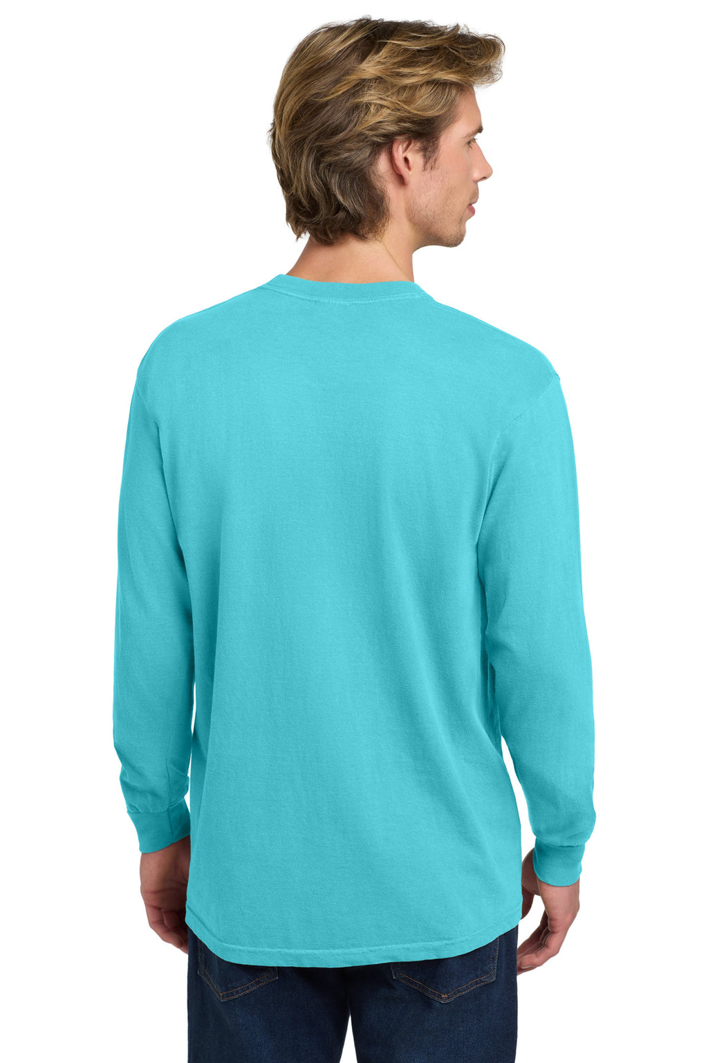 COMFORT COLORS Heavyweight Ring Spun Long Sleeve Tee. 6014 - Lagoon - back