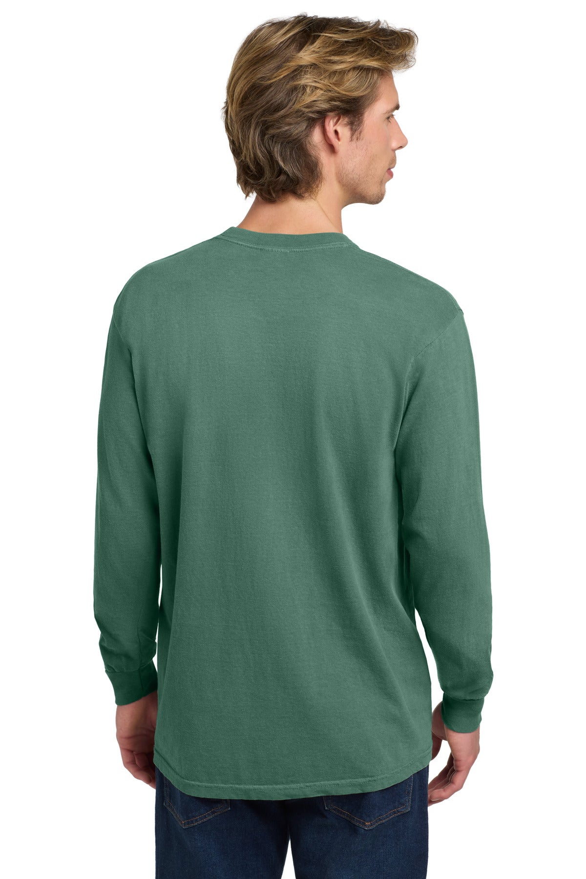 COMFORT COLORS Heavyweight Ring Spun Long Sleeve Tee. 6014 - Light Green - back