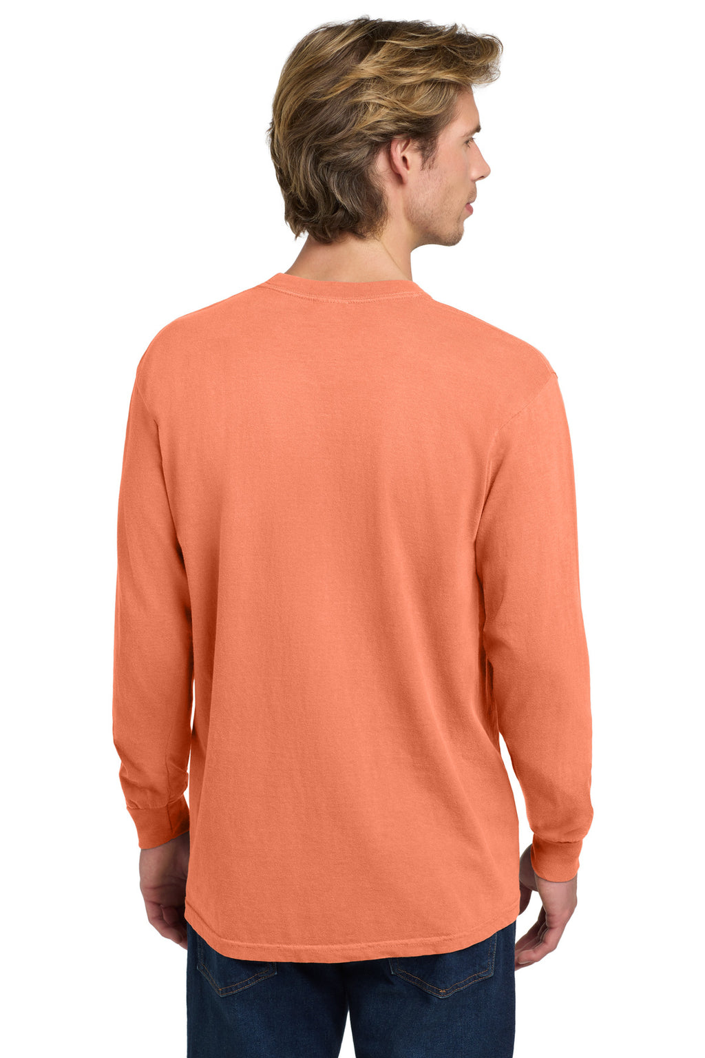 COMFORT COLORS Heavyweight Ring Spun Long Sleeve Tee. 6014 - Melon - back