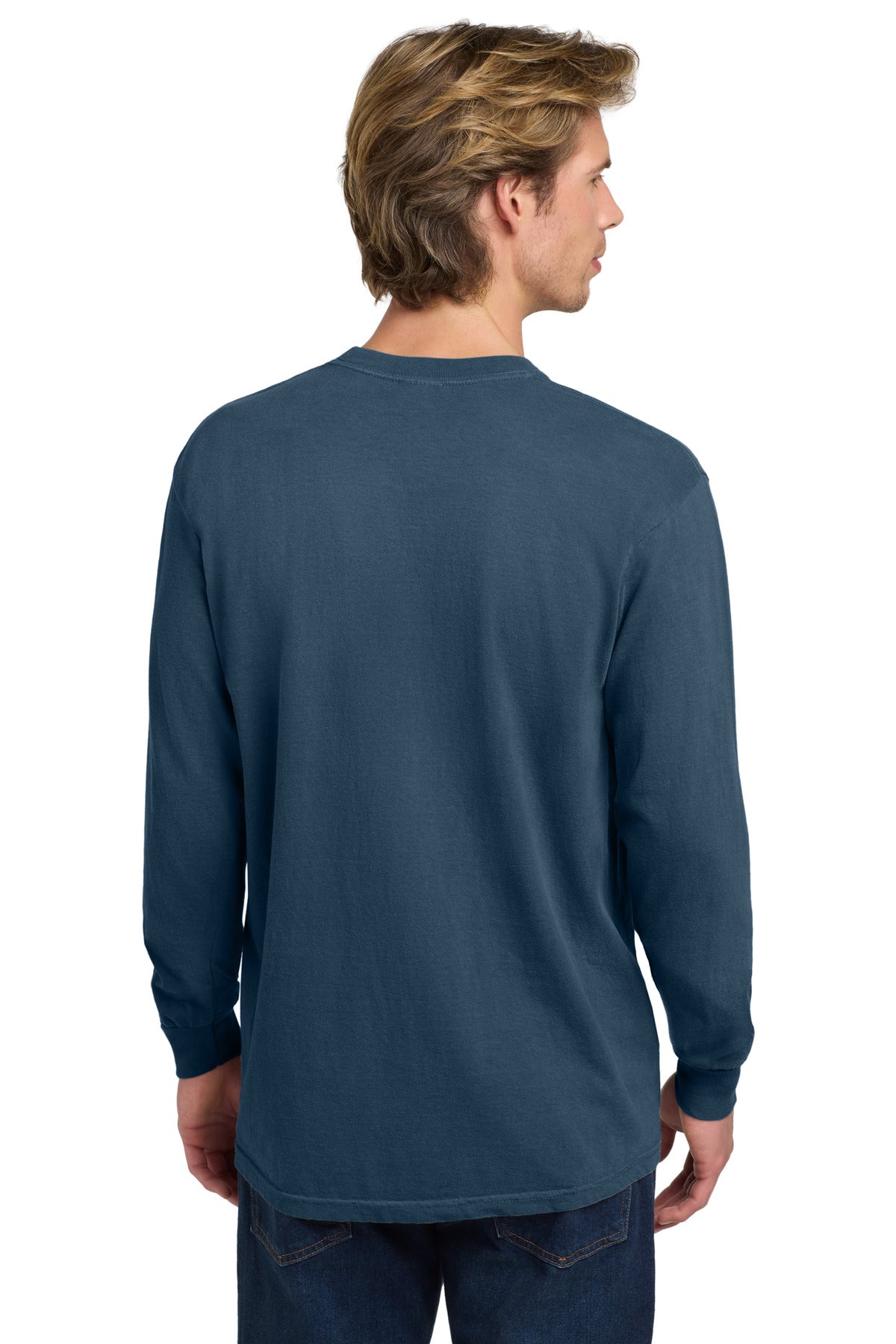 COMFORT COLORS Heavyweight Ring Spun Long Sleeve Tee. 6014 - Midnight - back
