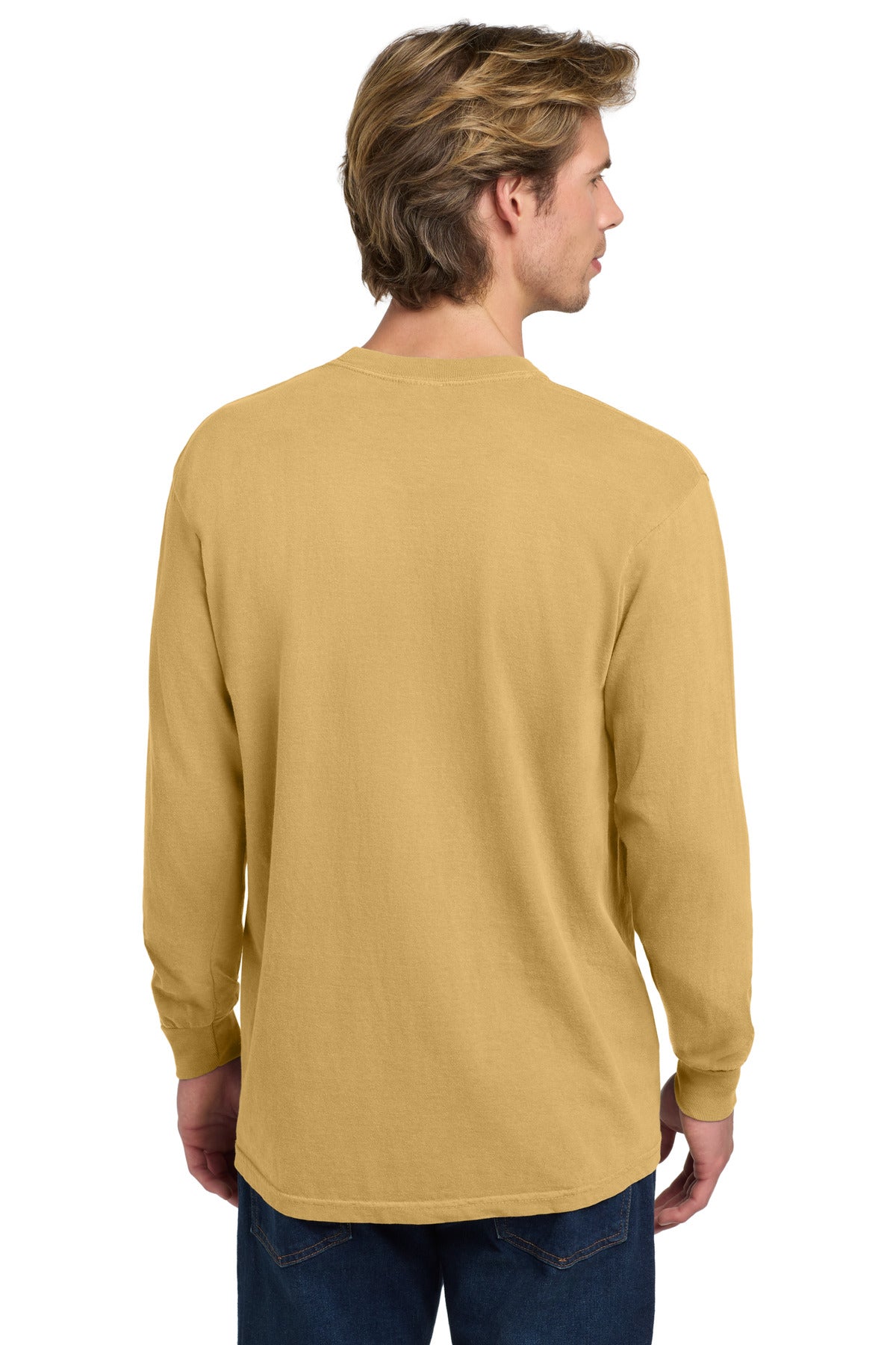 COMFORT COLORS Heavyweight Ring Spun Long Sleeve Tee. 6014 - Mustard - back