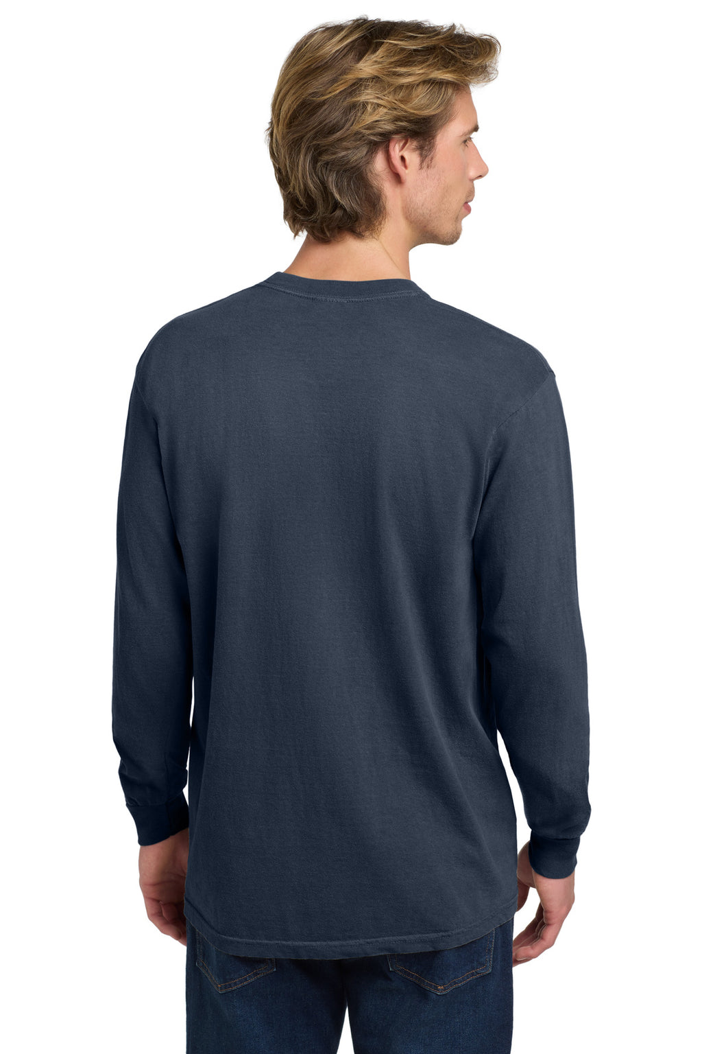 COMFORT COLORS Heavyweight Ring Spun Long Sleeve Tee. 6014 - Navy - back