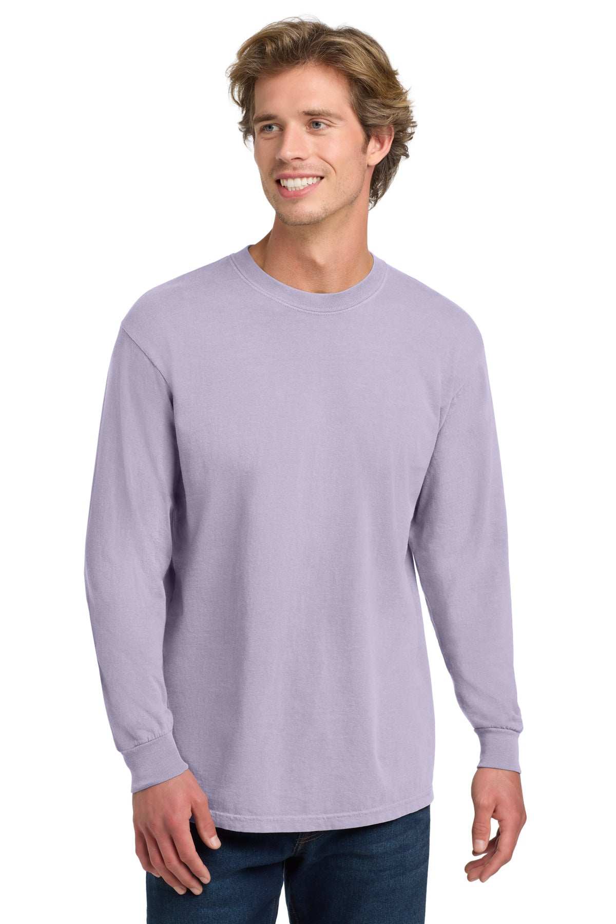 COMFORT COLORS Heavyweight Ring Spun Long Sleeve Tee. 6014 - Orchid - front