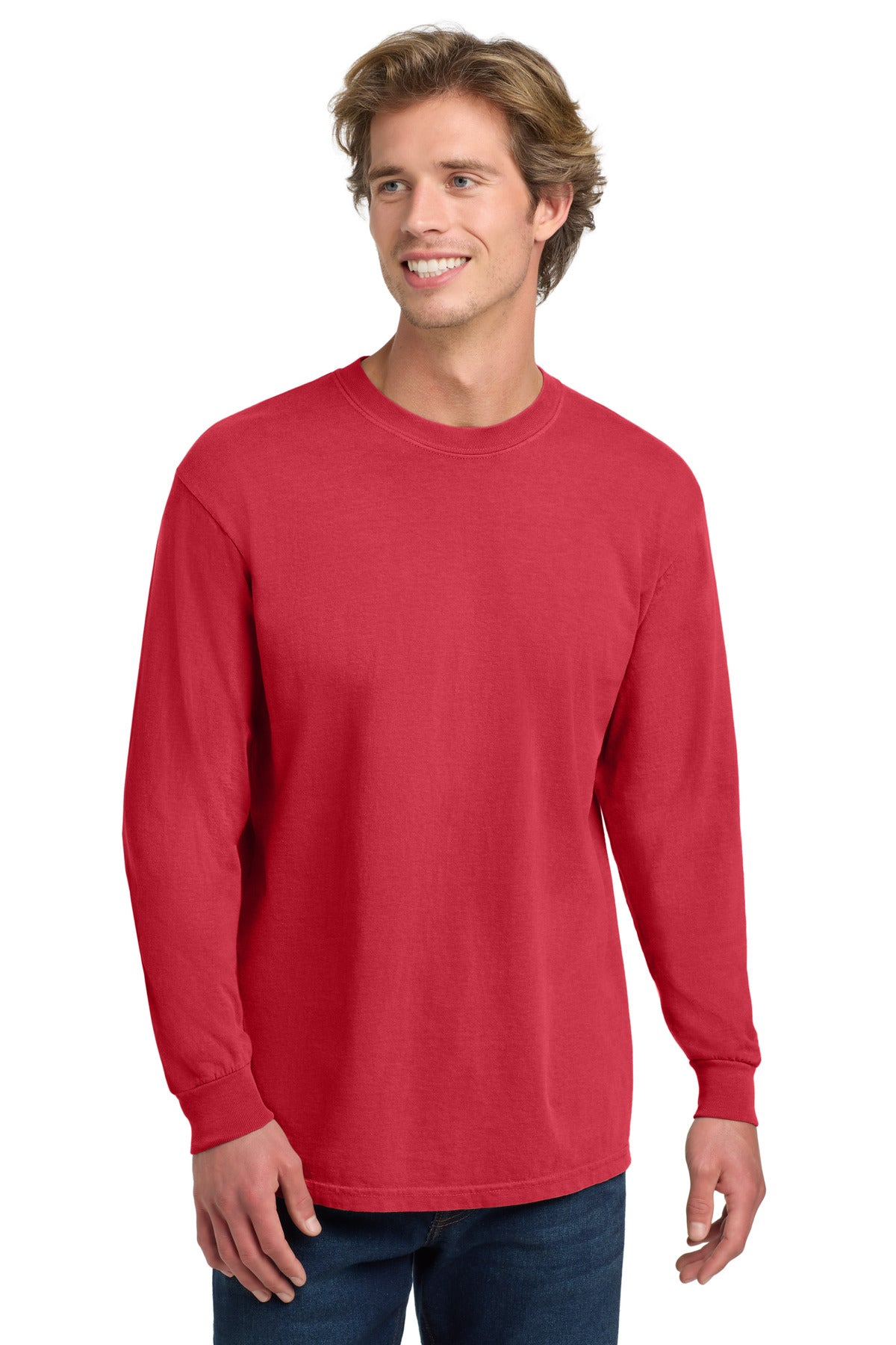 COMFORT COLORS Heavyweight Ring Spun Long Sleeve Tee. 6014 - Paprika - front