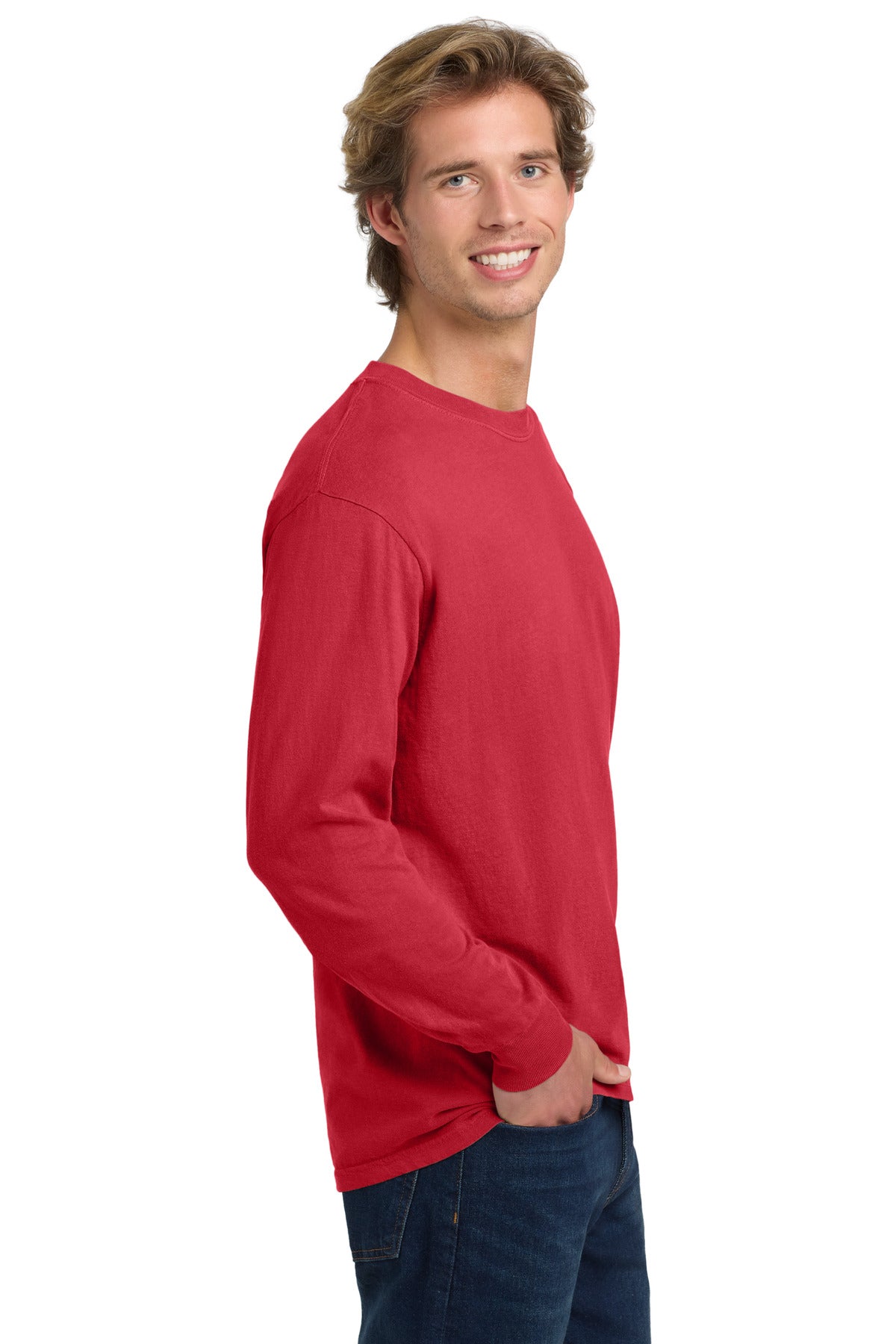 COMFORT COLORS Heavyweight Ring Spun Long Sleeve Tee. 6014 - Paprika - side