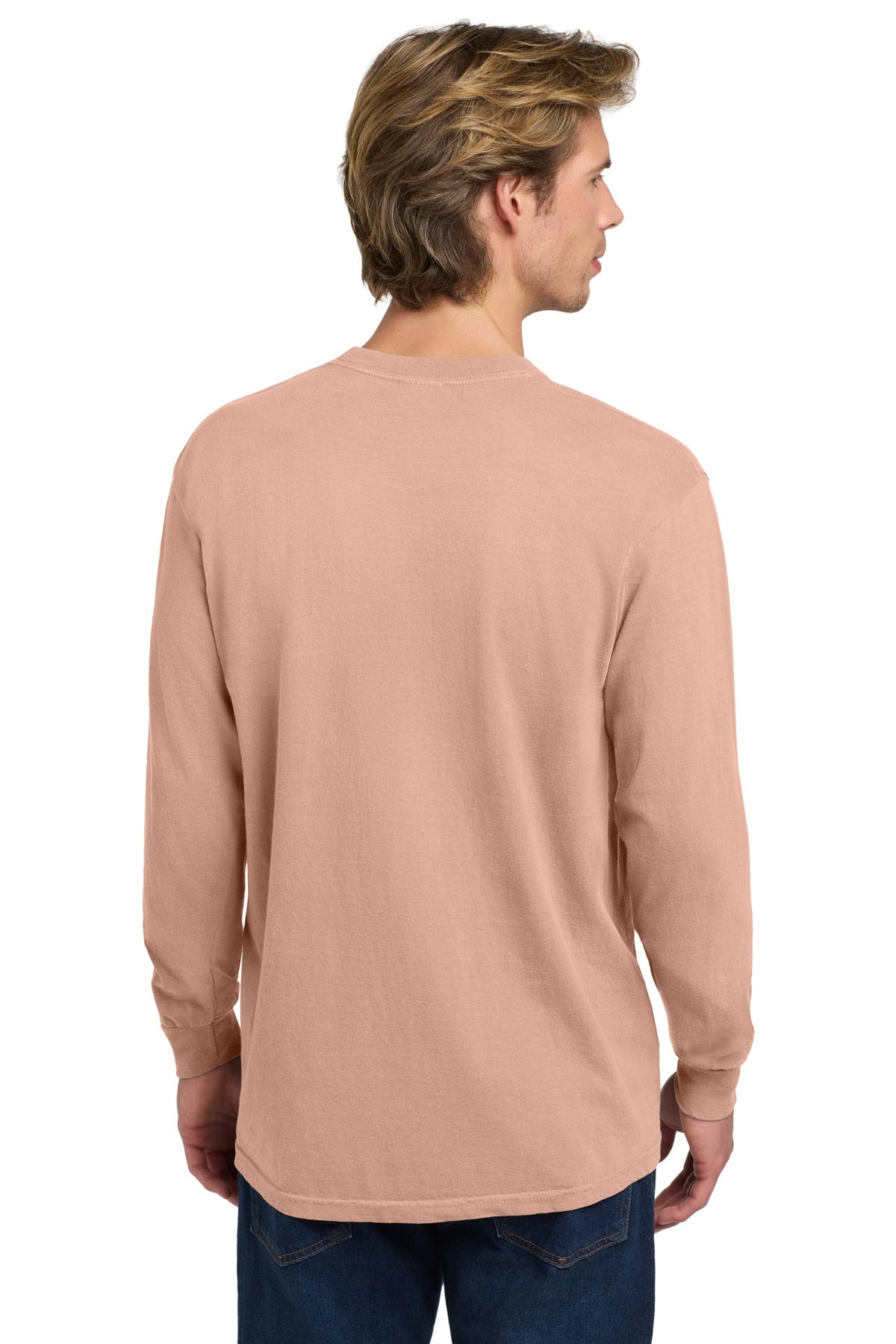 COMFORT COLORS Heavyweight Ring Spun Long Sleeve Tee. 6014 - Peachy - back