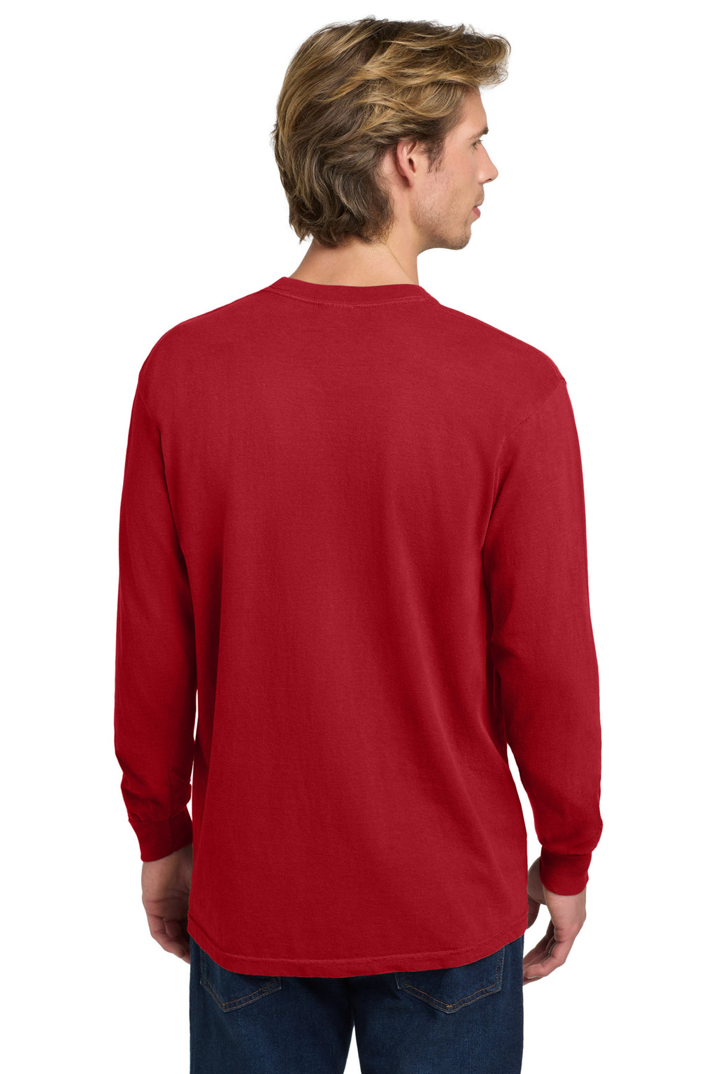 COMFORT COLORS Heavyweight Ring Spun Long Sleeve Tee. 6014 - Red - back