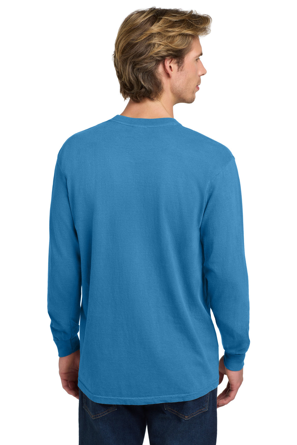 COMFORT COLORS Heavyweight Ring Spun Long Sleeve Tee. 6014 - Royal Caribe - back