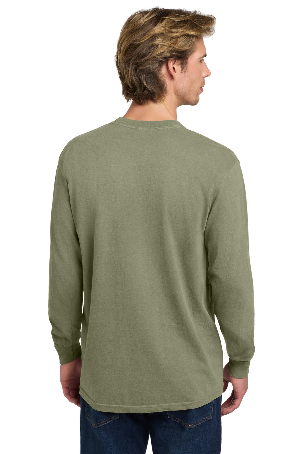 COMFORT COLORS Heavyweight Ring Spun Long Sleeve Tee. 6014 - Sandstone - back