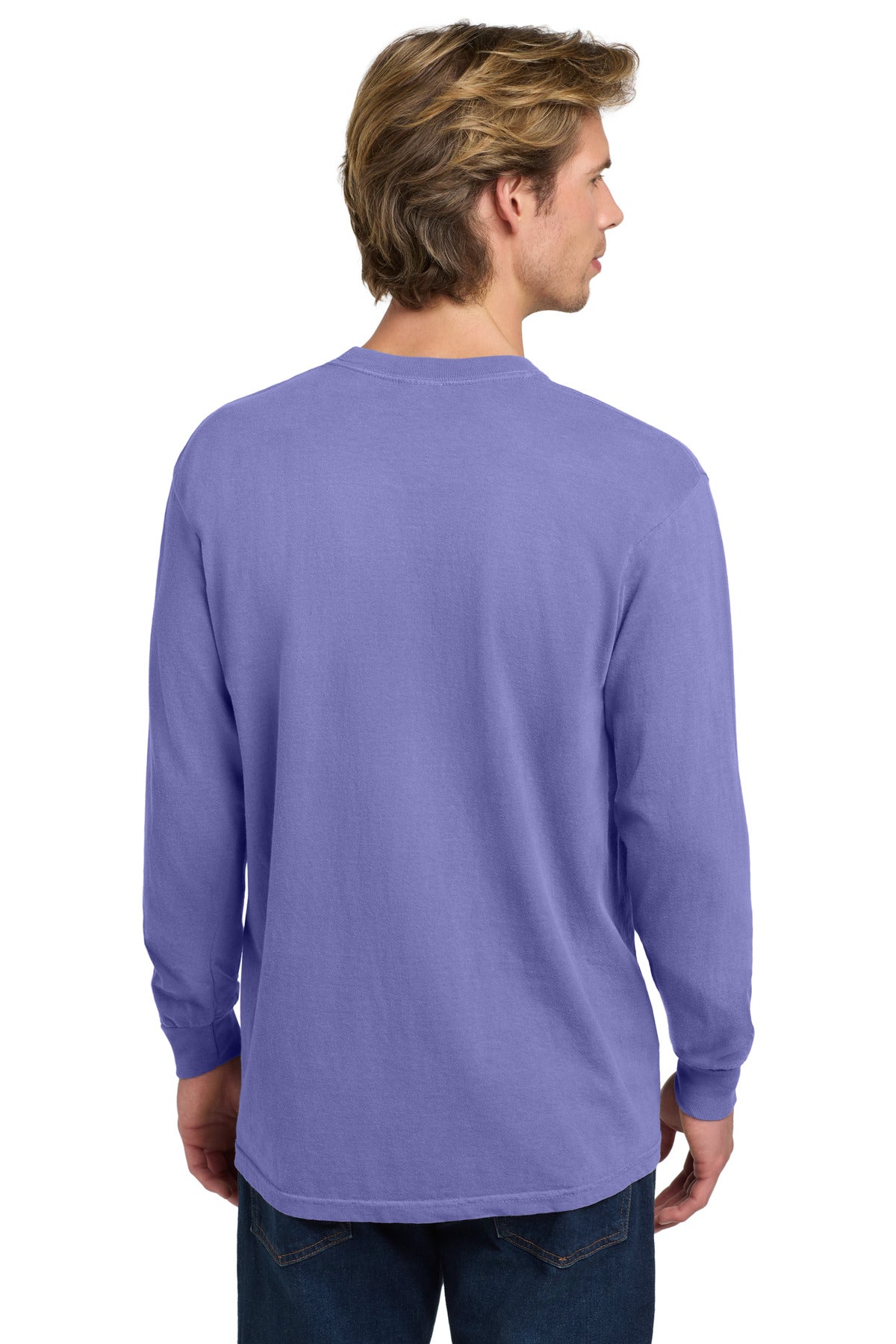 COMFORT COLORS Heavyweight Ring Spun Long Sleeve Tee. 6014 - Violet - back