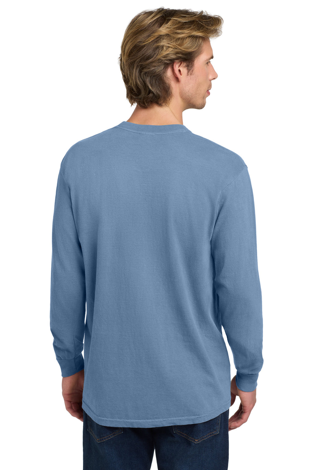COMFORT COLORS Heavyweight Ring Spun Long Sleeve Tee. 6014 - Washed Denim - back