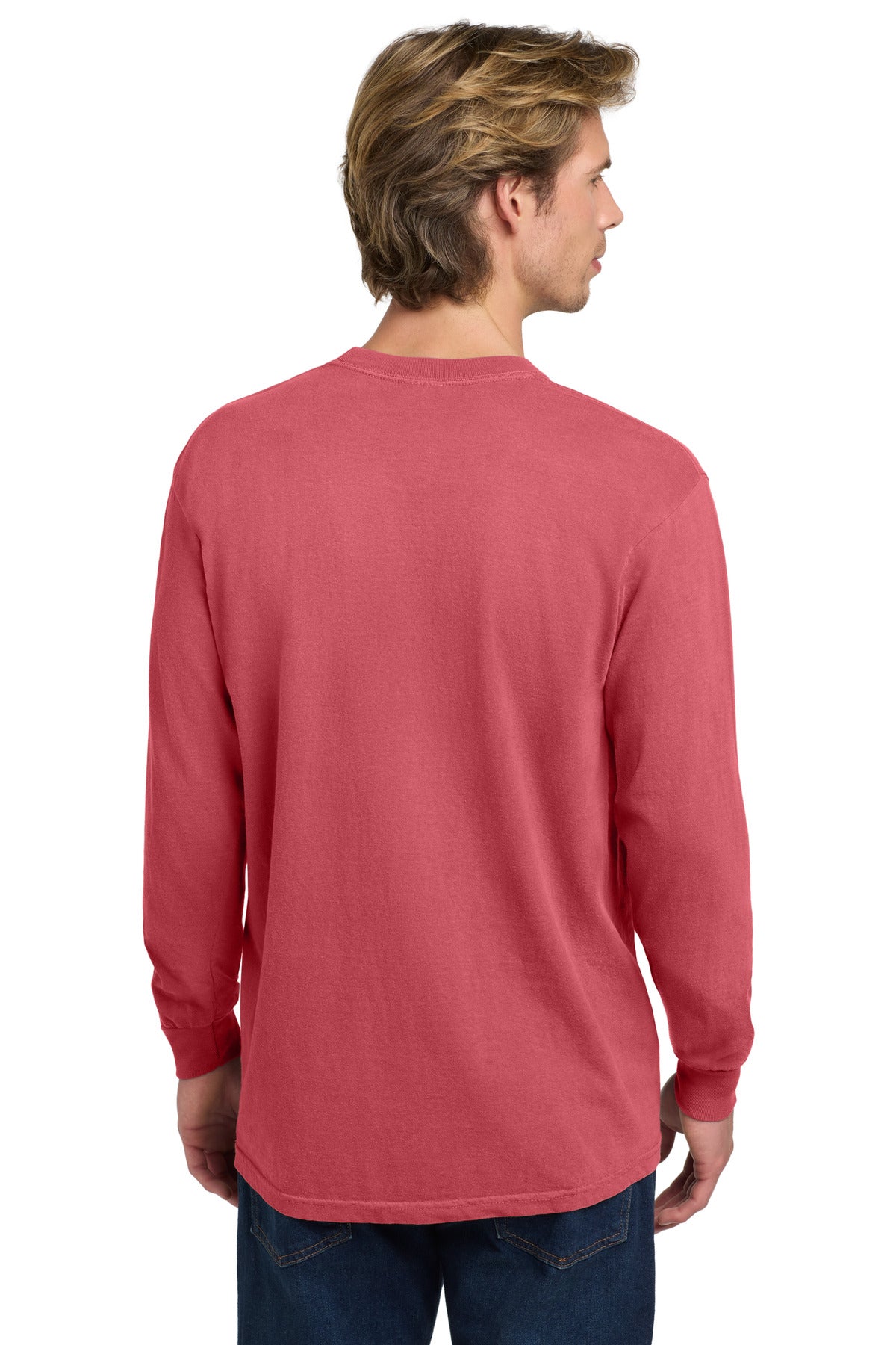 COMFORT COLORS Heavyweight Ring Spun Long Sleeve Tee. 6014 - Watermelon - back