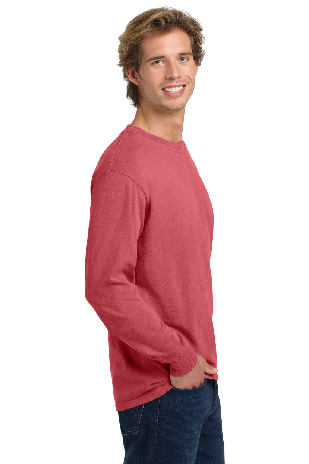 COMFORT COLORS Heavyweight Ring Spun Long Sleeve Tee. 6014 - Watermelon - side