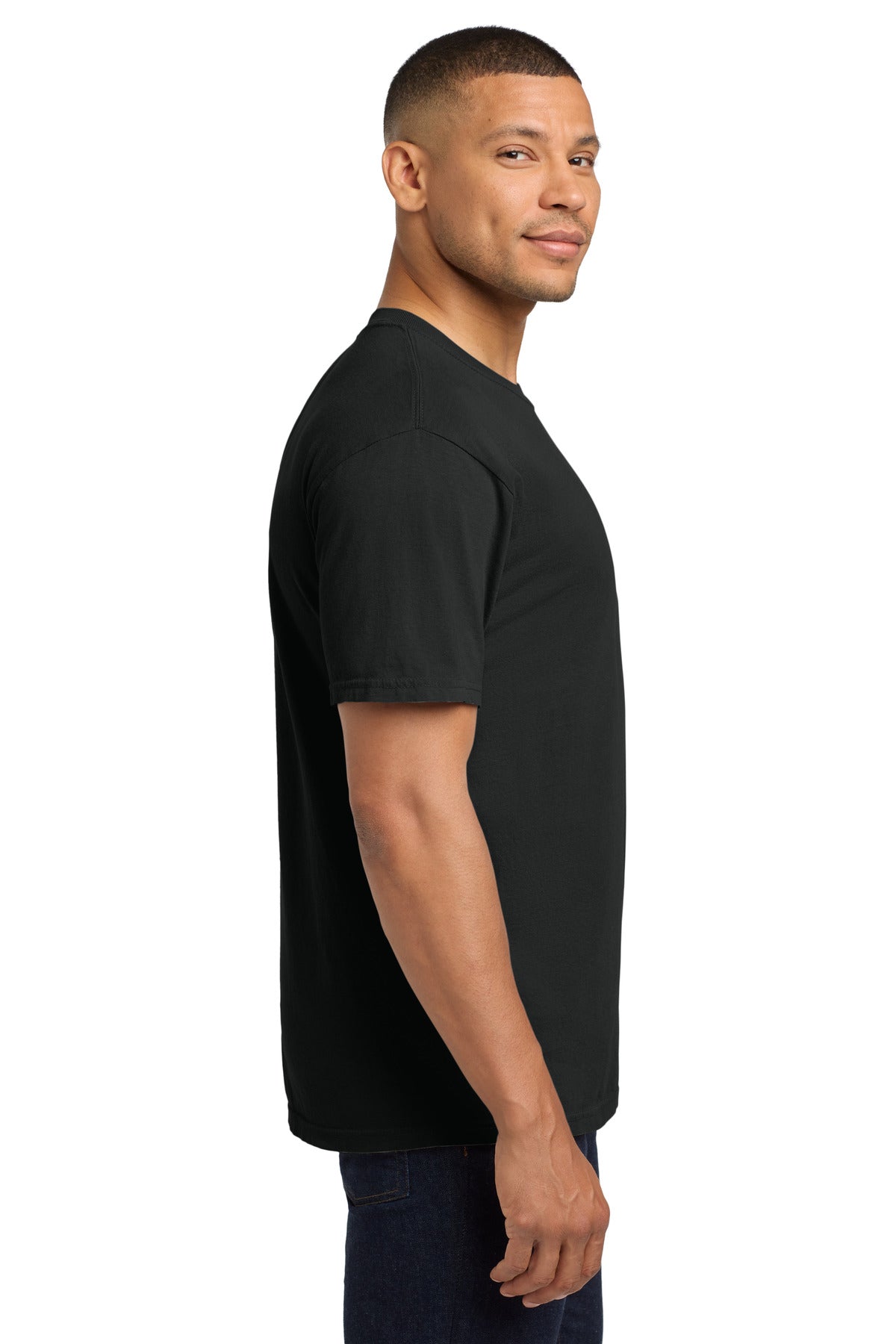 COMFORT COLORS Heavyweight Ring Spun Pocket Tee. 6030 - Black - side
