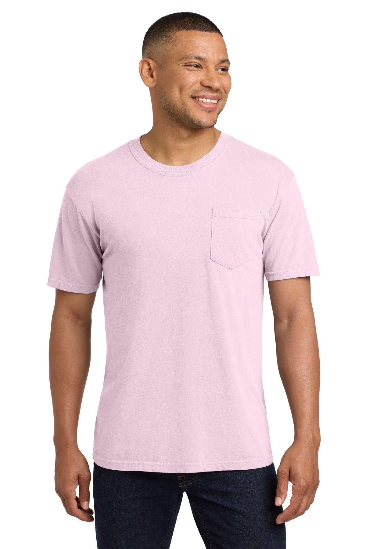 COMFORT COLORS Heavyweight Ring Spun Pocket Tee. 6030 - Blossom - front