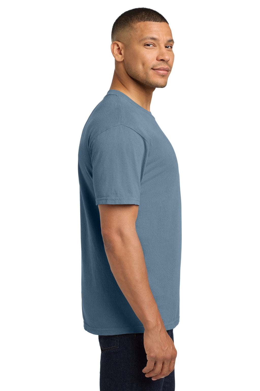 COMFORT COLORS Heavyweight Ring Spun Pocket Tee. 6030 - Blue Jean - side