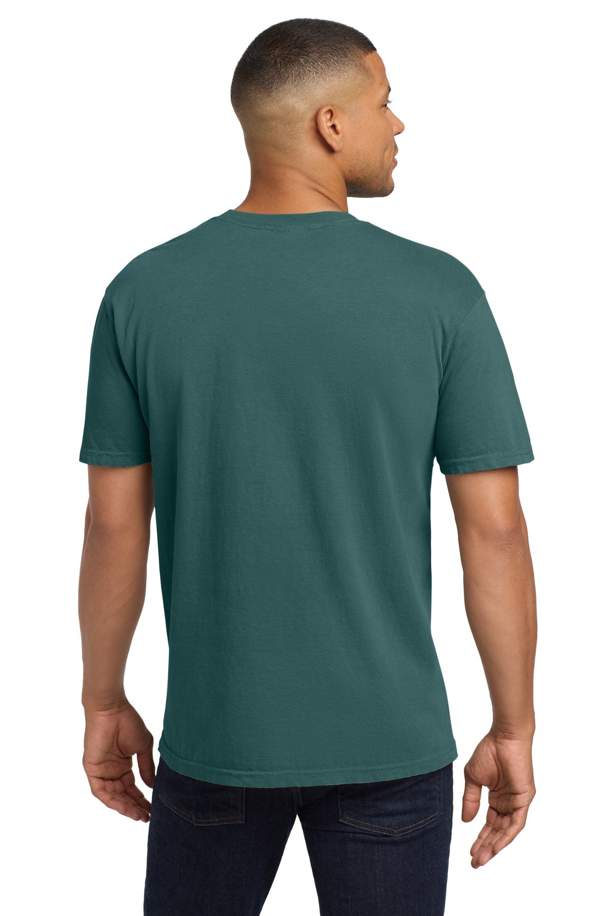 COMFORT COLORS Heavyweight Ring Spun Pocket Tee. 6030 - Blue Spruce - back