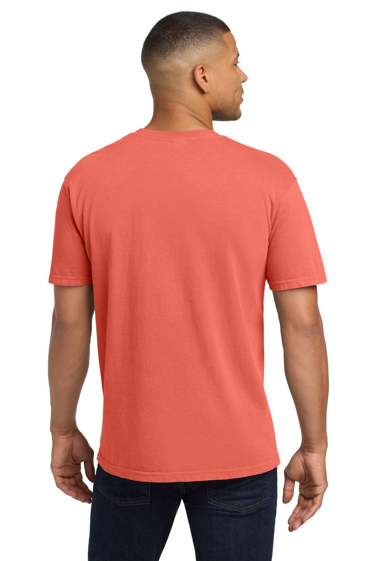 COMFORT COLORS Heavyweight Ring Spun Pocket Tee. 6030 - Bright Salmon - back