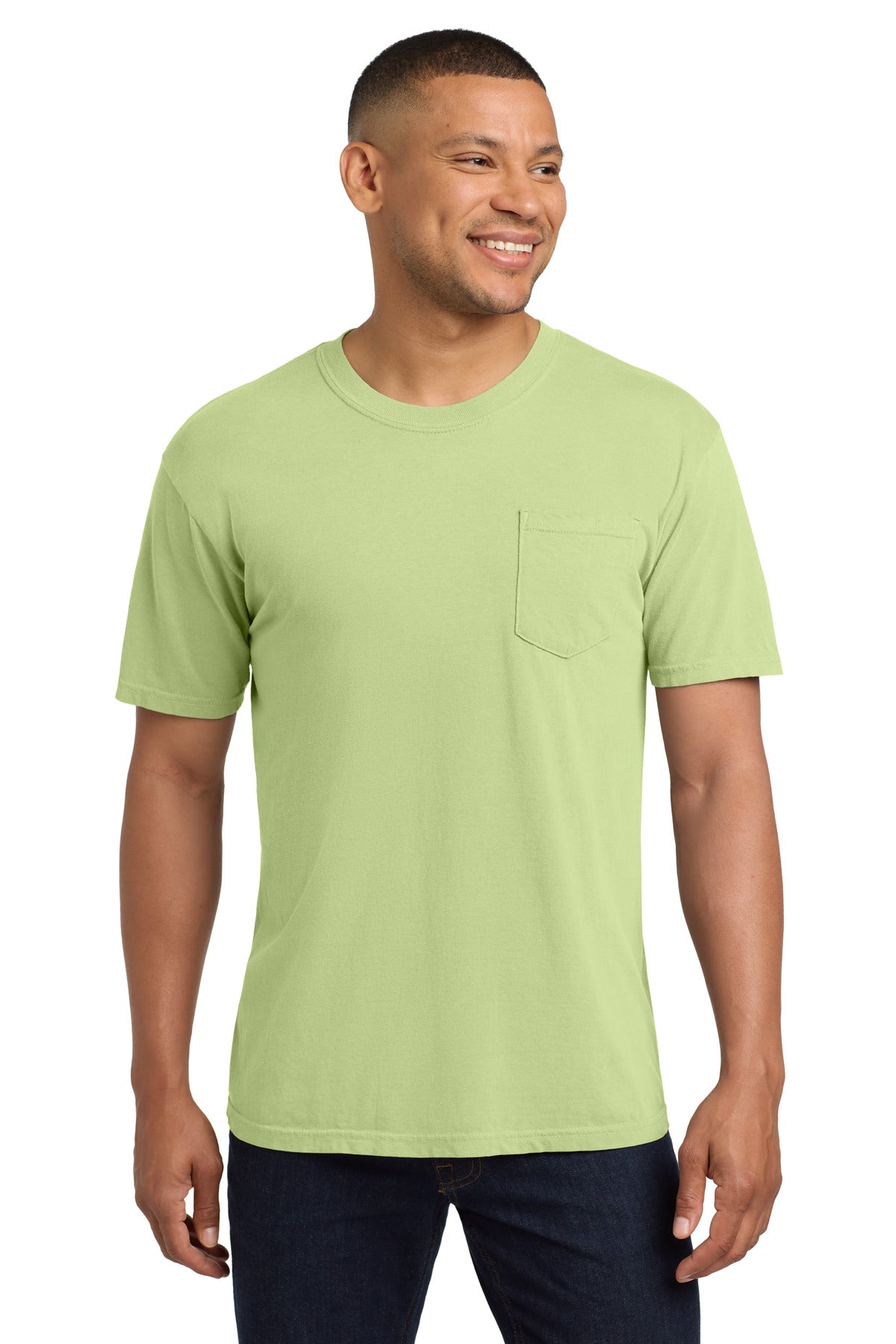 COMFORT COLORS Heavyweight Ring Spun Pocket Tee. 6030 - Celadon - front