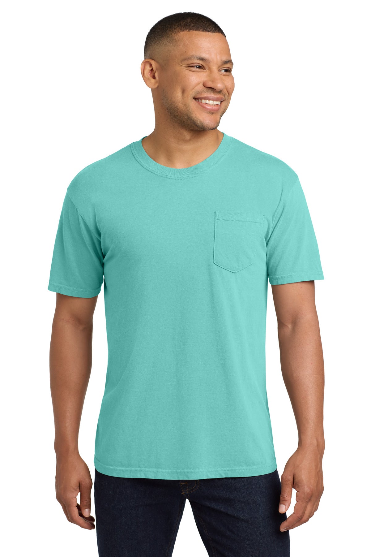 COMFORT COLORS Heavyweight Ring Spun Pocket Tee. 6030 - Chalky Mint - front