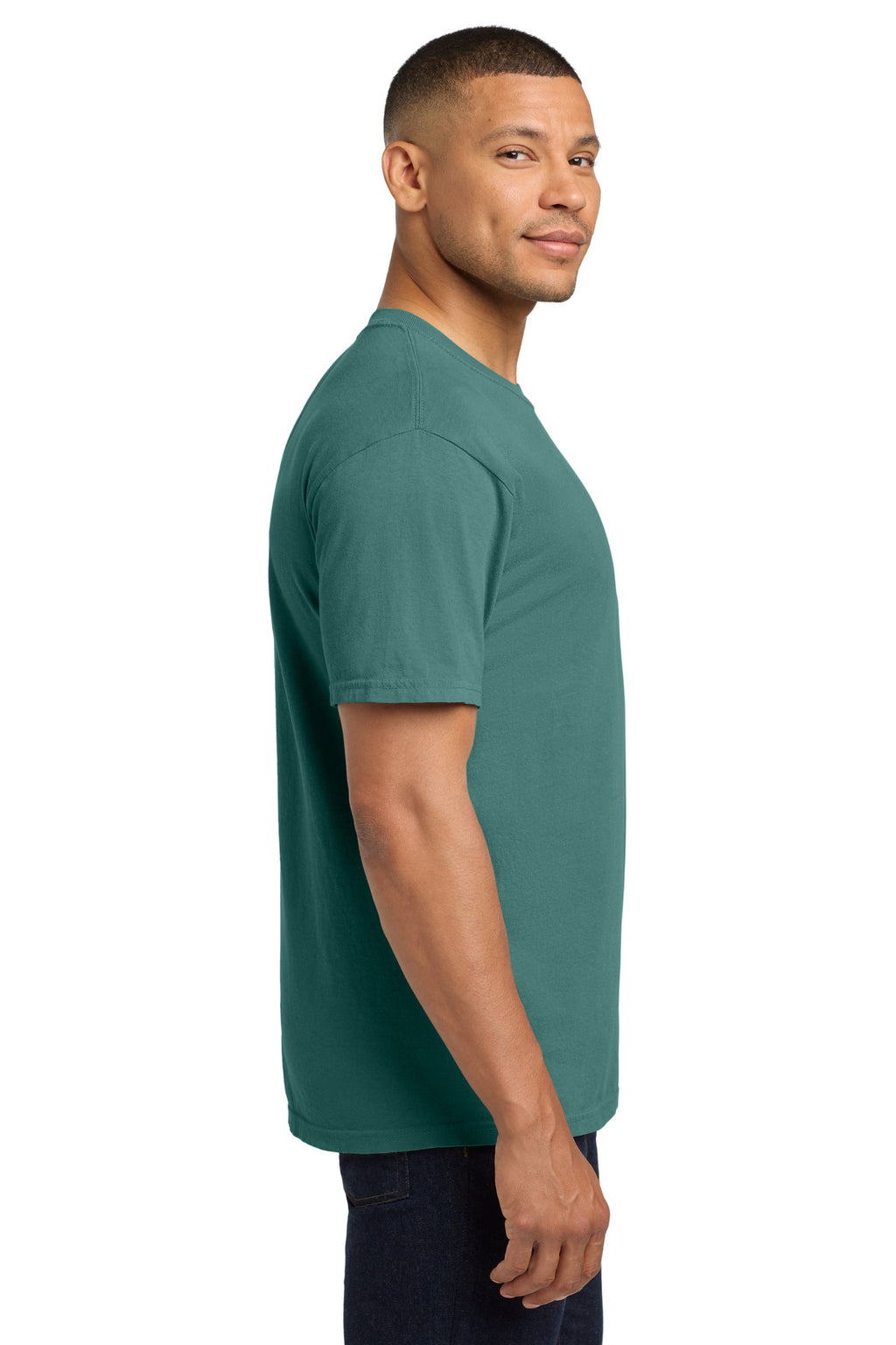 COMFORT COLORS Heavyweight Ring Spun Pocket Tee. 6030 - Emerald - side