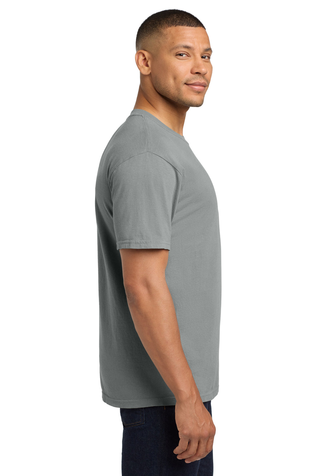 COMFORT COLORS Heavyweight Ring Spun Pocket Tee. 6030 - Granite - side