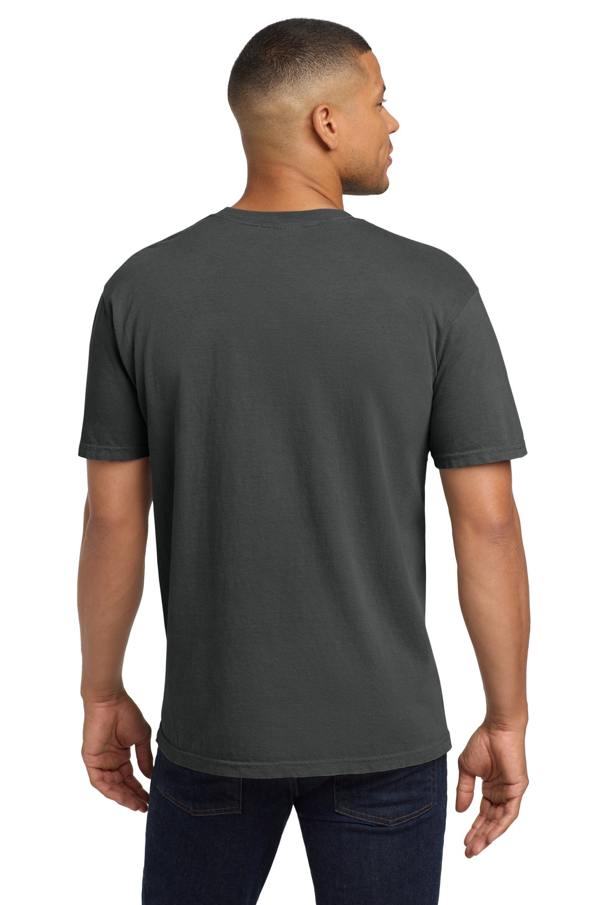 COMFORT COLORS Heavyweight Ring Spun Pocket Tee. 6030 - Graphite - back