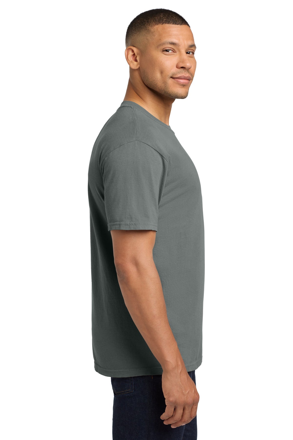 COMFORT COLORS Heavyweight Ring Spun Pocket Tee. 6030 - Grey - side