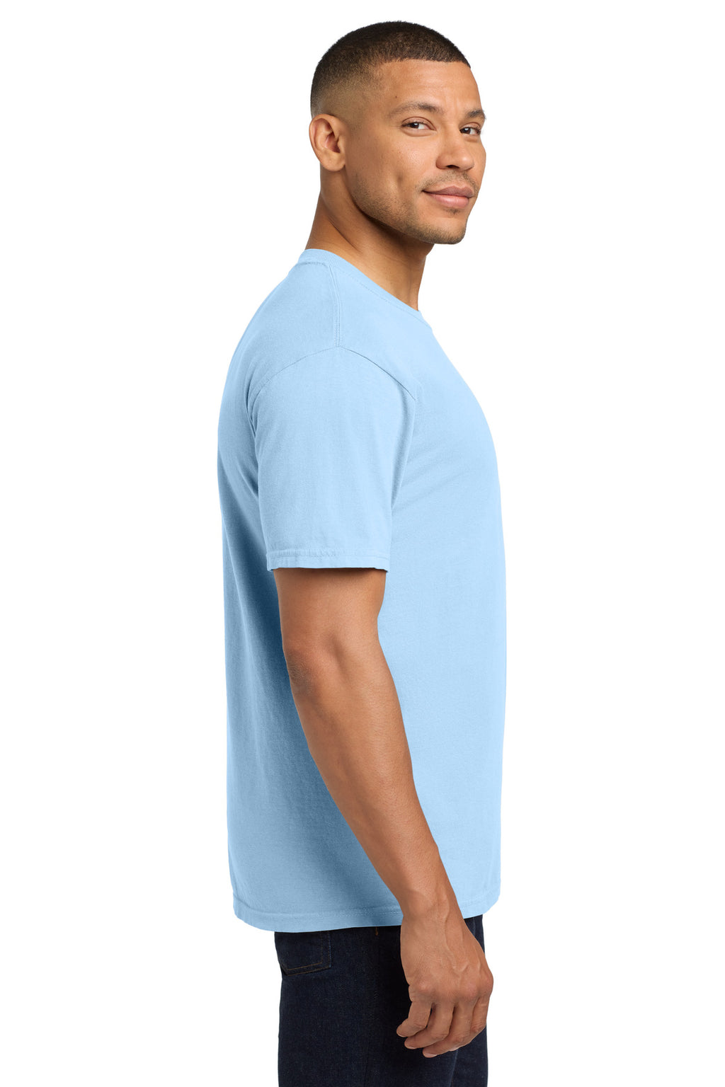 COMFORT COLORS Heavyweight Ring Spun Pocket Tee. 6030 - Hydrangea - side