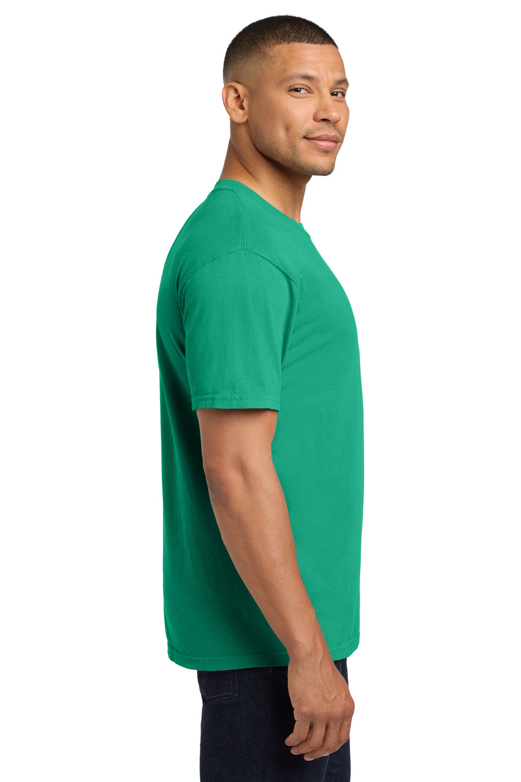 COMFORT COLORS Heavyweight Ring Spun Pocket Tee. 6030 - Island Green - side